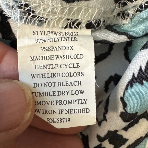 Notations Women's Multicolor Leopard Print 1/2 Sleeve Button Up Satin Blouse 2X - Picture 8 of 13